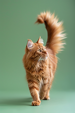 缅因猫可爱小动物摄影图