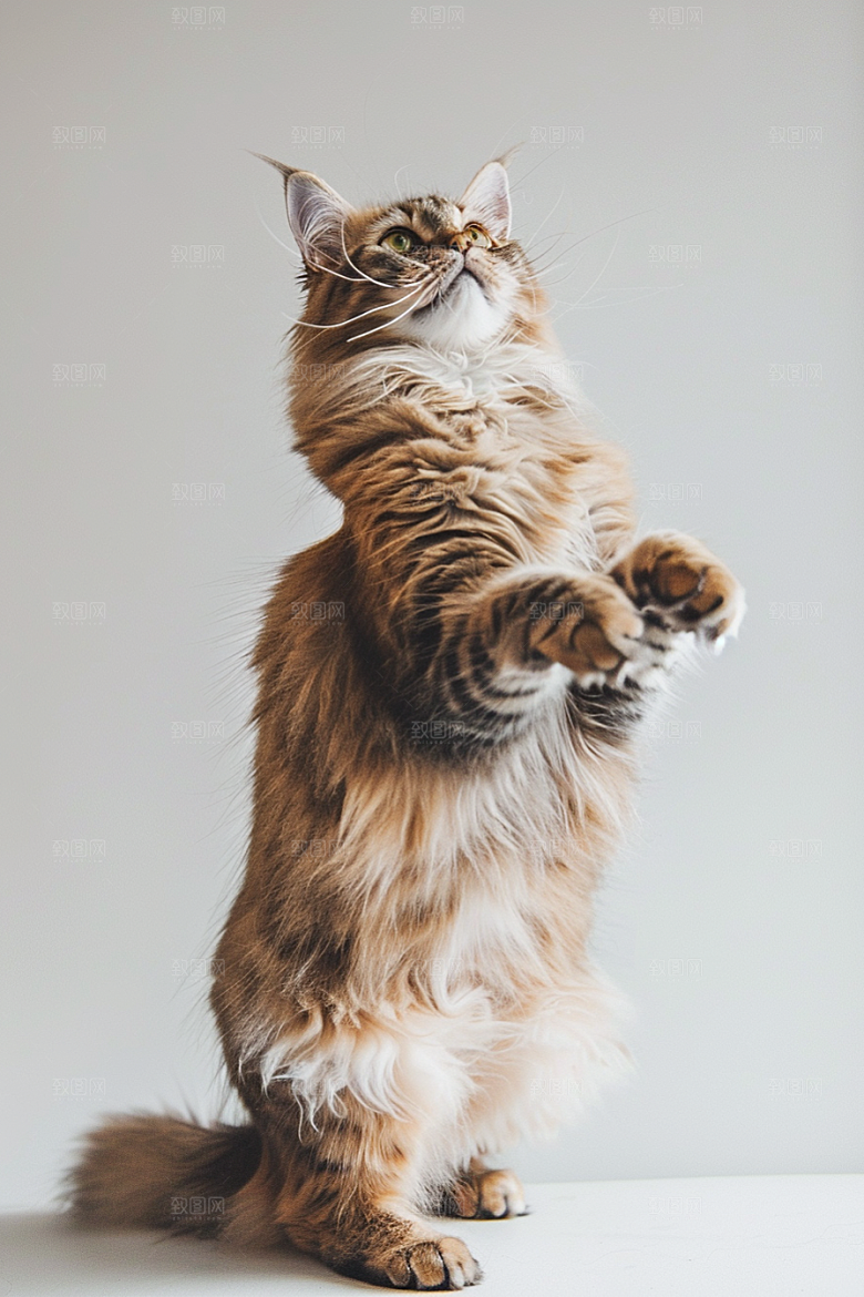 缅因猫高清可爱摄影图