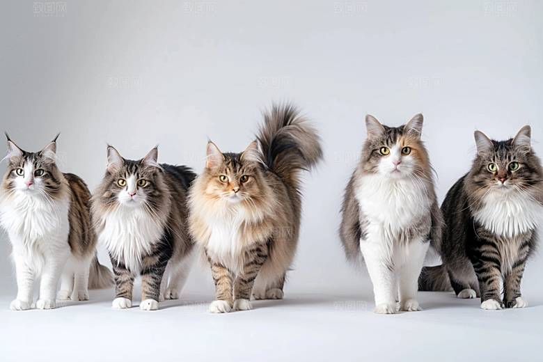 缅因猫养宠高清摄影图