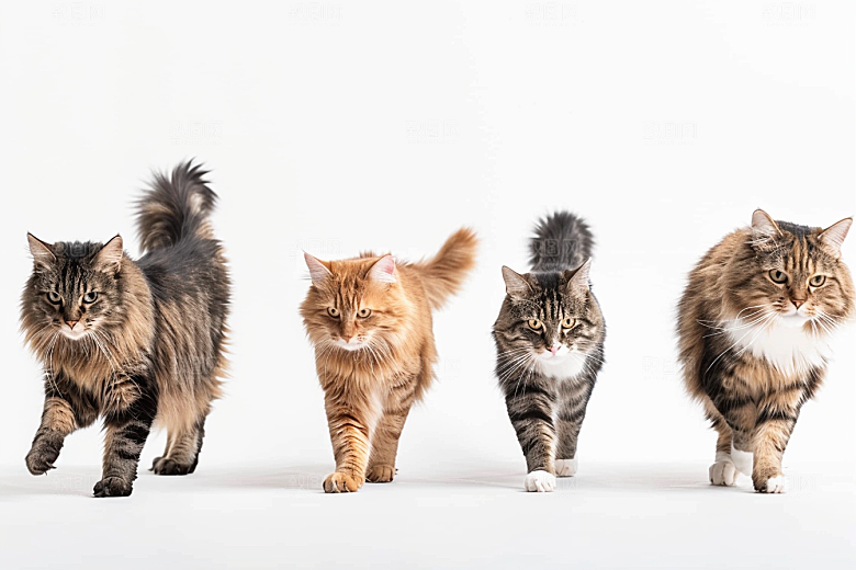 缅因猫毛茸茸品种猫摄影图
