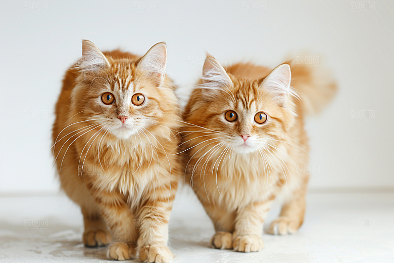 缅因猫家居生活长毛猫摄影图
