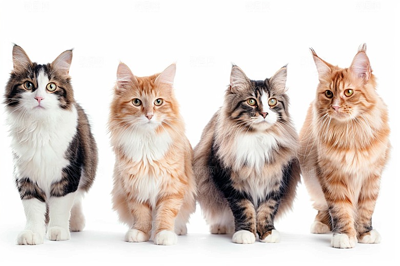 缅因猫陪伴养宠摄影图