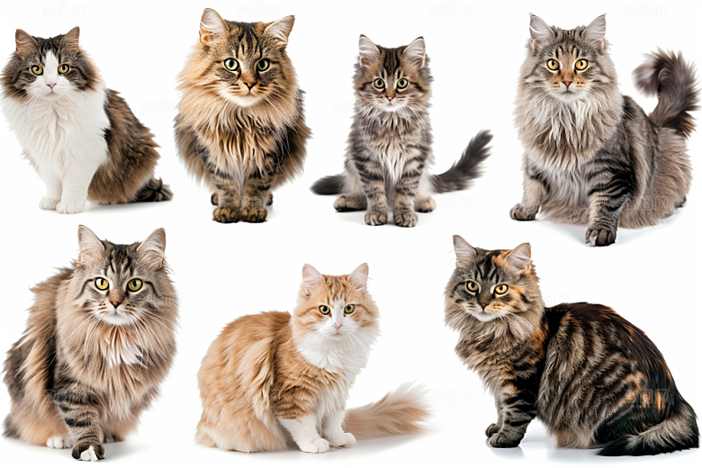 缅因猫陪伴品种猫摄影图