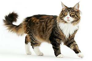 缅因猫可爱长毛猫摄影图