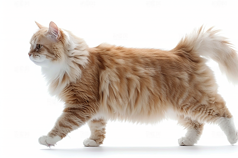 缅因猫品种猫毛茸茸摄影图
