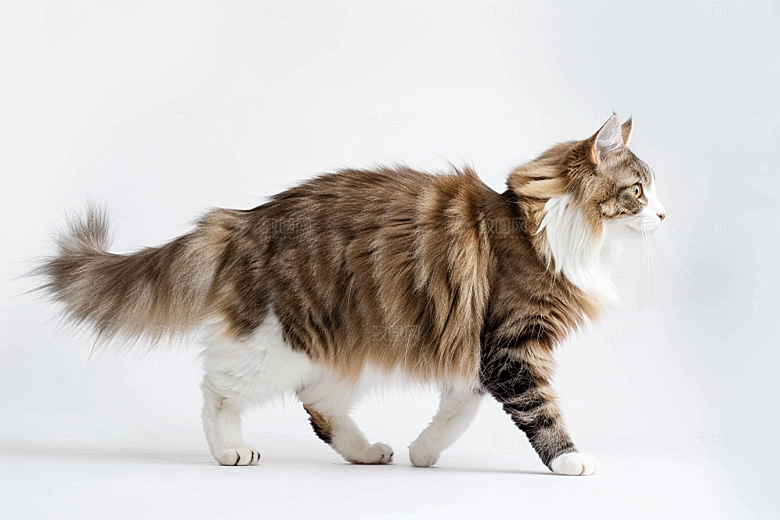 缅因猫高清毛茸茸摄影图