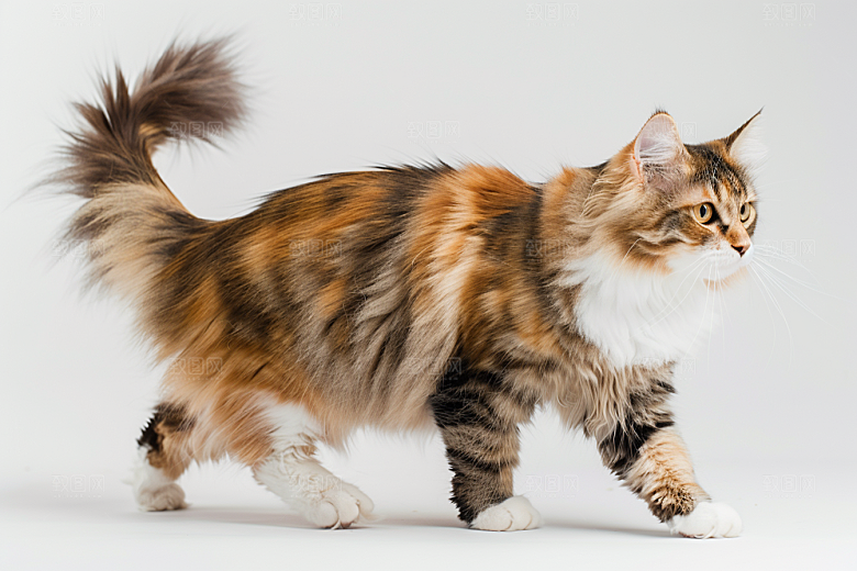 缅因猫高清长毛猫摄影图