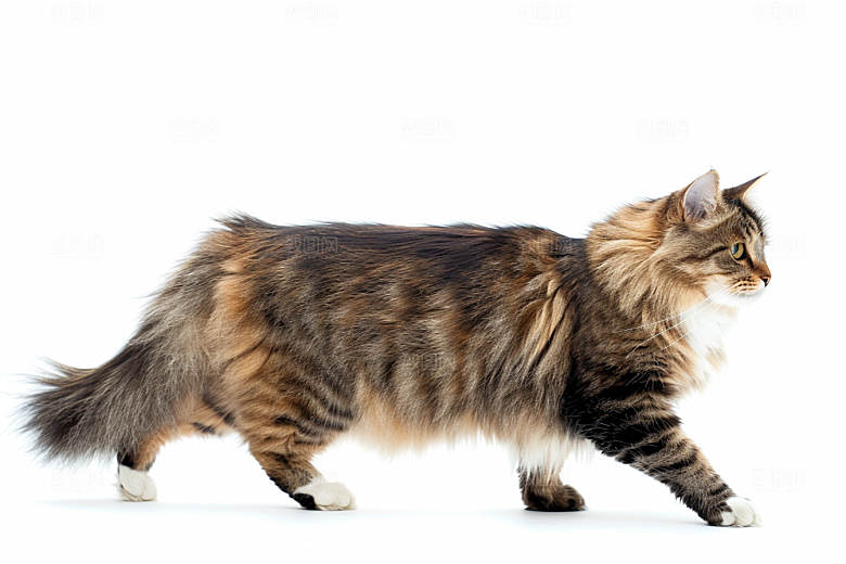 缅因猫小动物家居生活摄影图