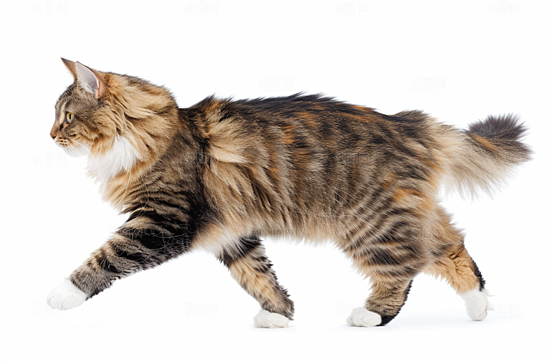 缅因猫宠物猫毛茸茸摄影图