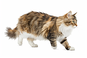 缅因猫可爱长毛猫摄影图