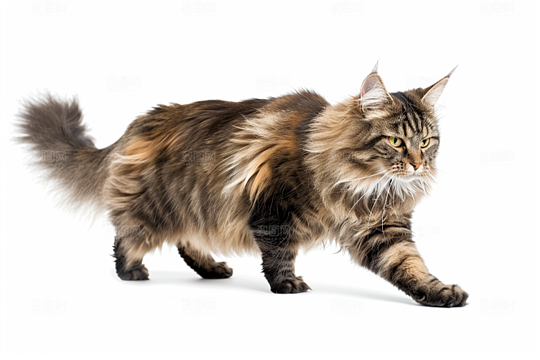 缅因猫品种猫陪伴摄影图