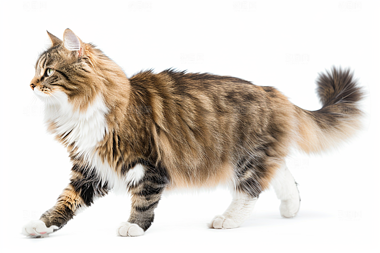 缅因猫毛茸茸高清摄影图