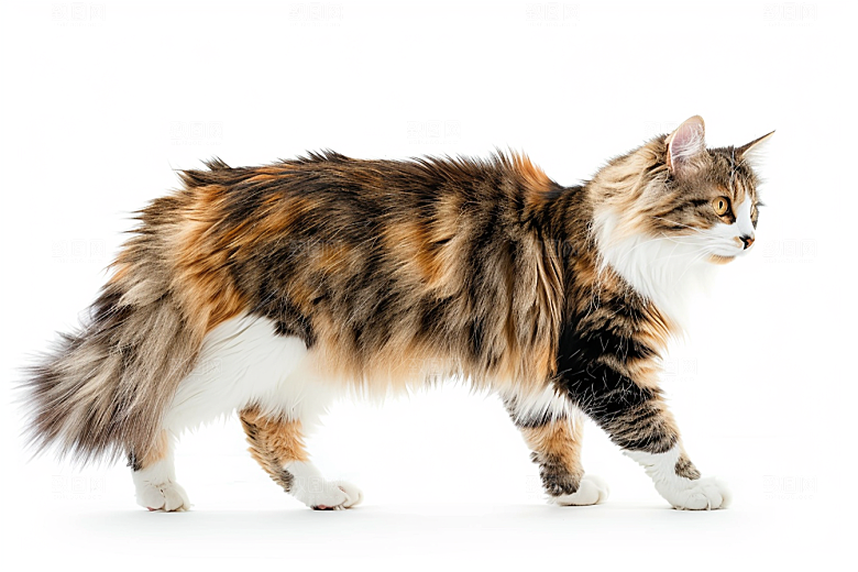 缅因猫养宠可爱摄影图