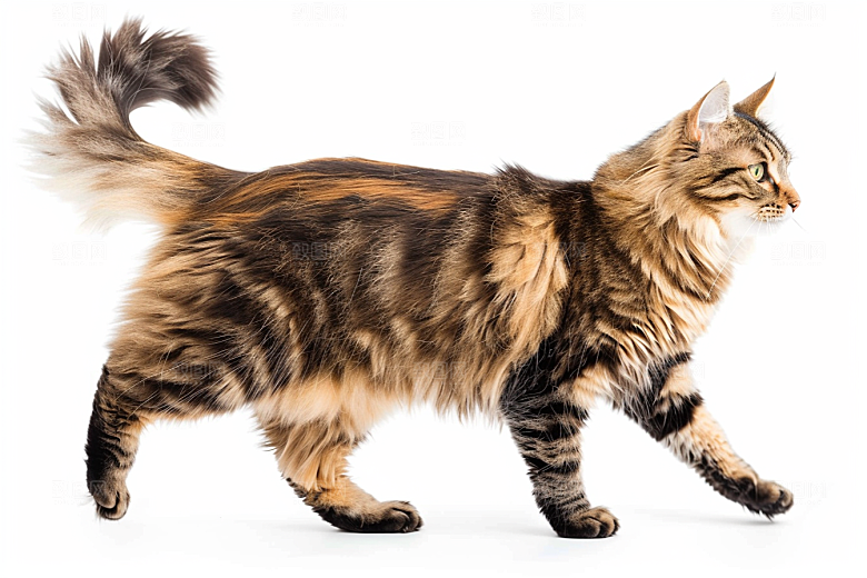 缅因猫高清毛茸茸摄影图
