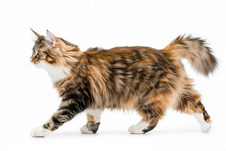 缅因猫养宠毛茸茸摄影图