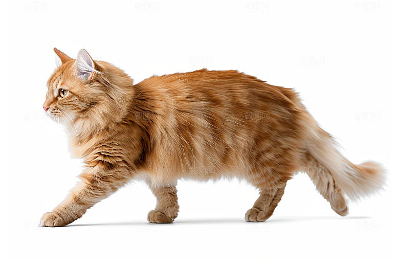缅因猫毛茸茸高清摄影图