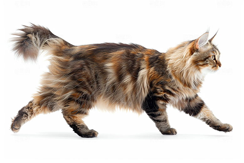 缅因猫家居生活养宠摄影图