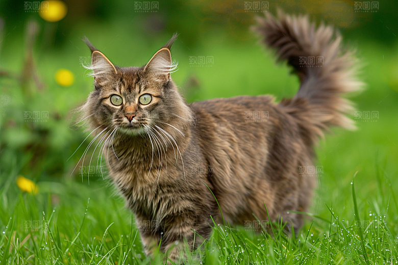 缅因猫高清小动物摄影图