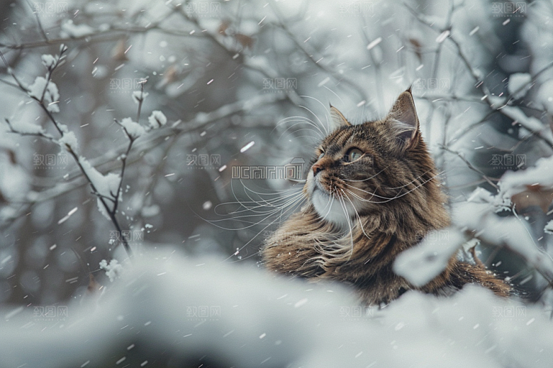 缅因猫可爱高清摄影图
