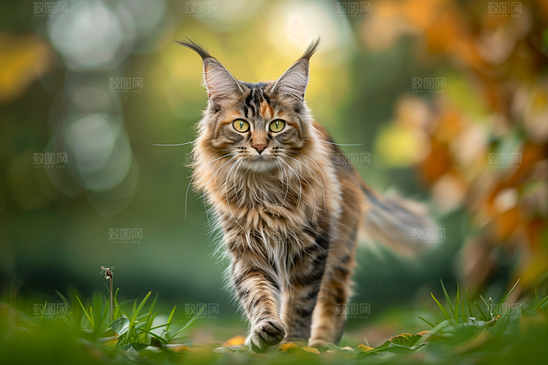 缅因猫小动物品种猫摄影图