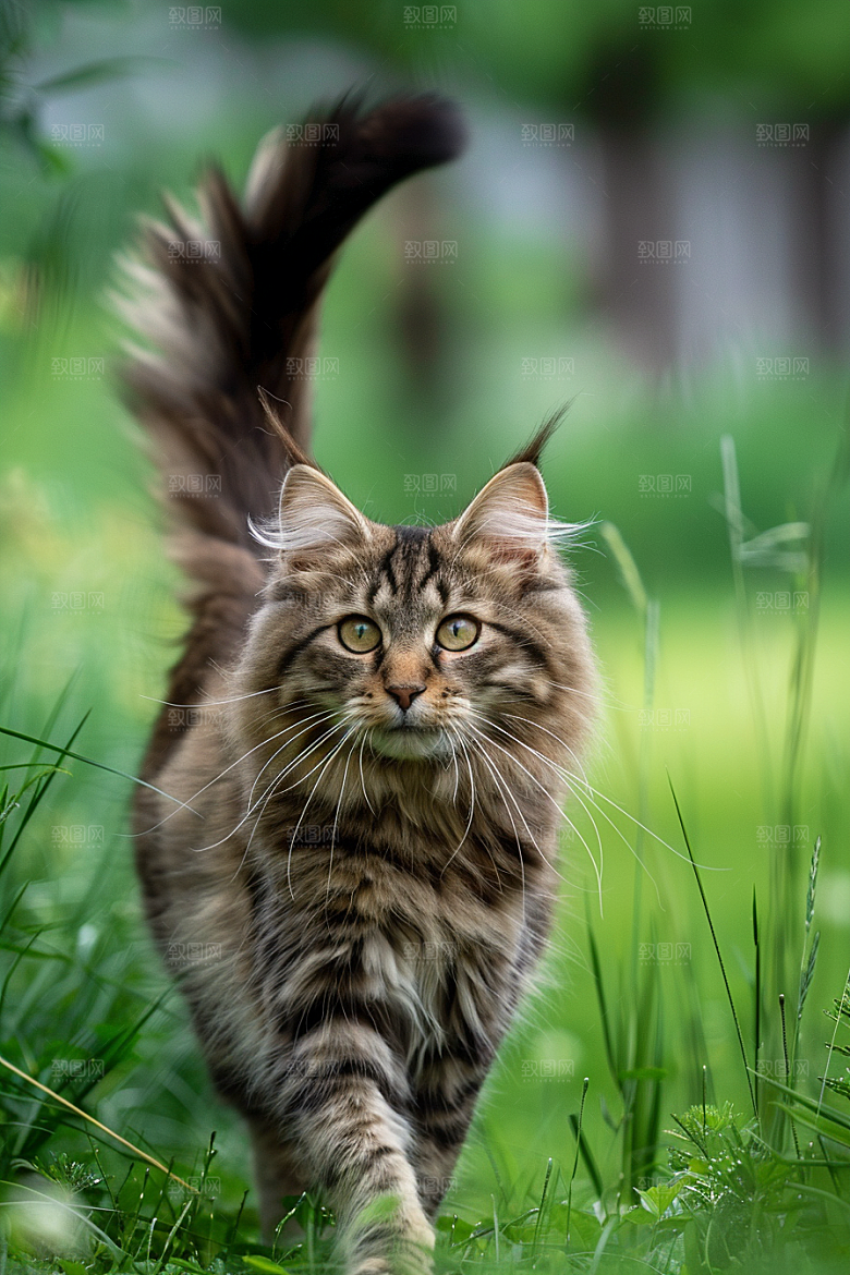 缅因猫品种猫高清摄影图