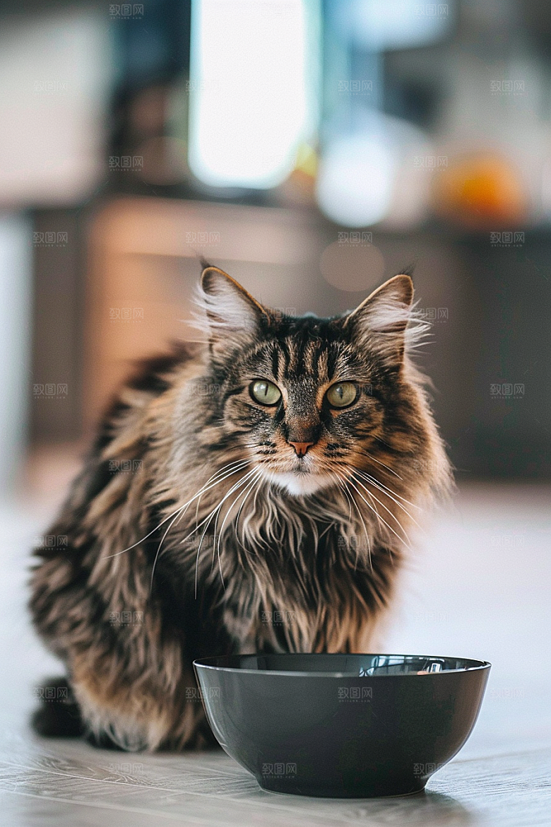 缅因猫宠物猫高清摄影图