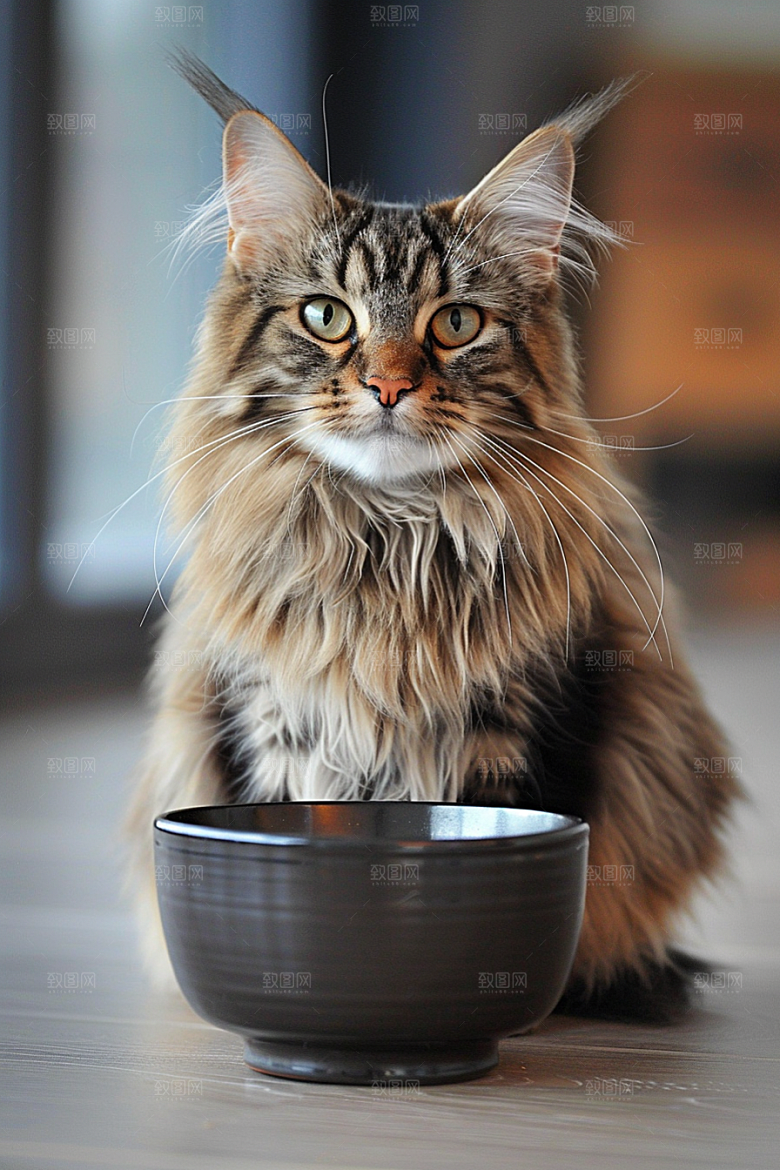 缅因猫品种猫高清摄影图