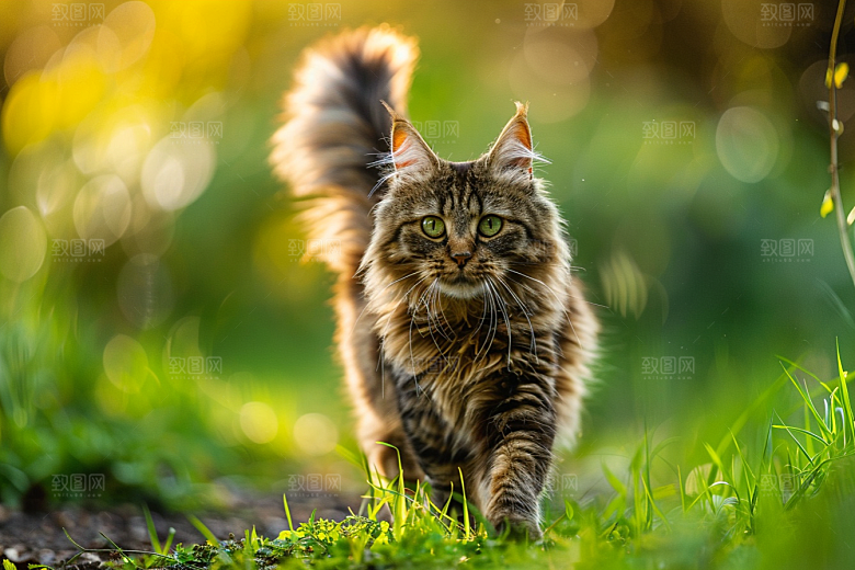 缅因猫可爱高清摄影图