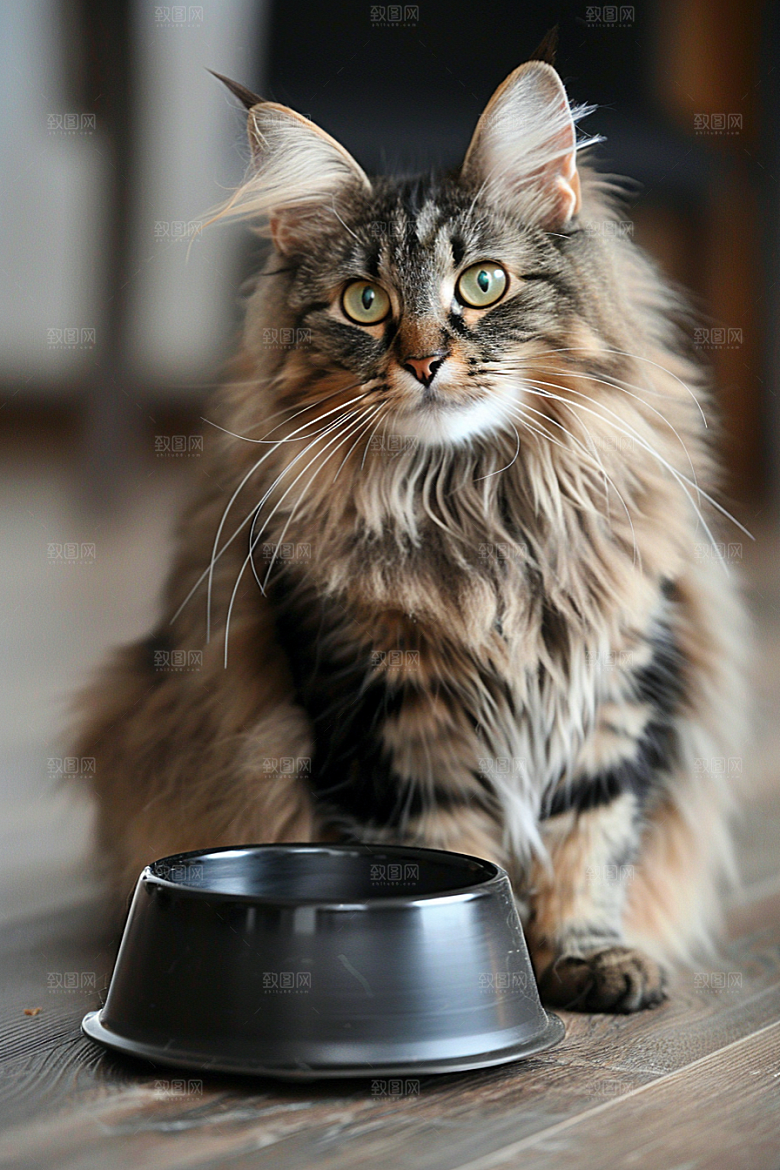 缅因猫宠物猫品种猫摄影图