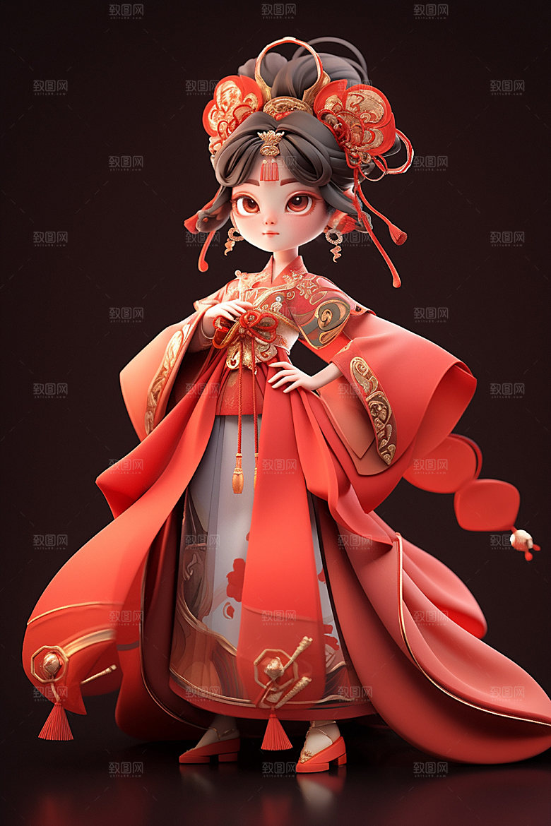 苗族人物传统3D模型