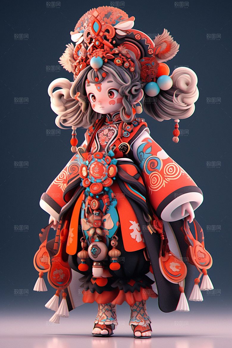 苗族人物传统3D模型