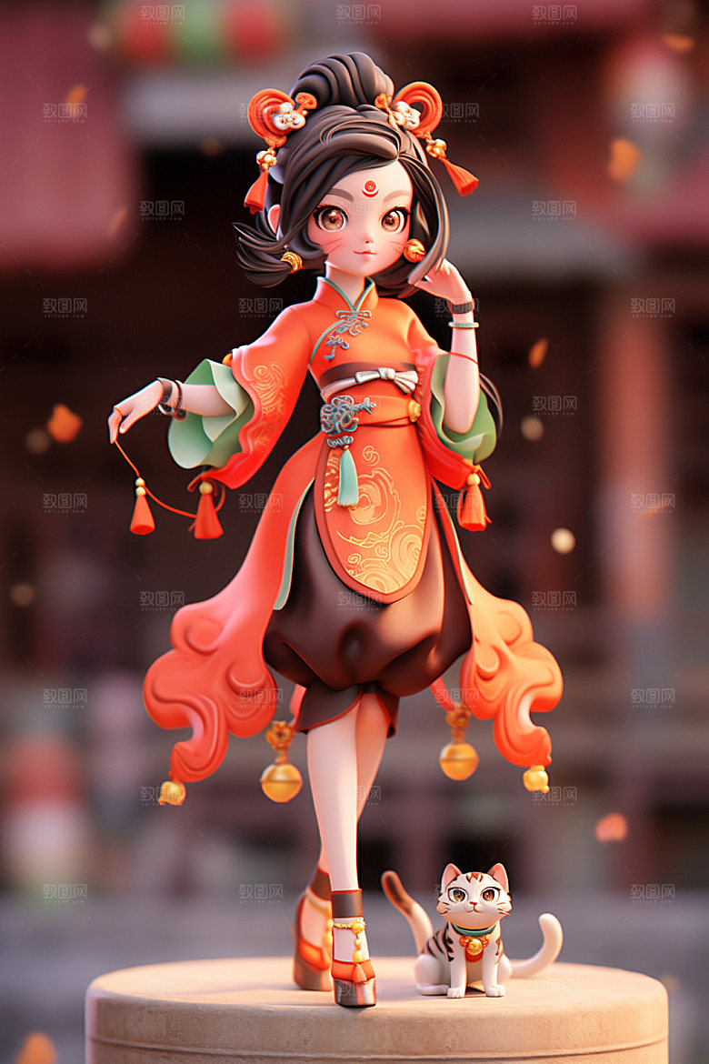苗族人物立体形象模型