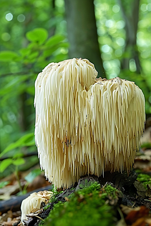 蘑菇鲜美雨后摄影图