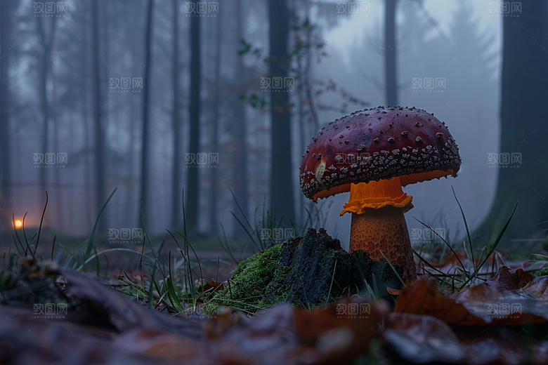 蘑菇雨后菌菇摄影图