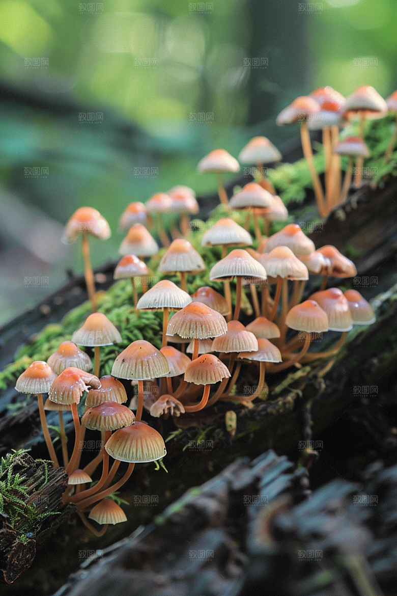 蘑菇山珍雨后摄影图