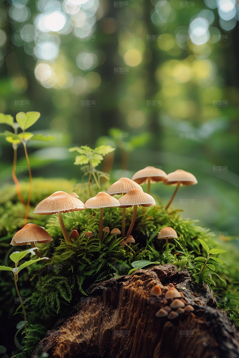 蘑菇食材树林摄影图