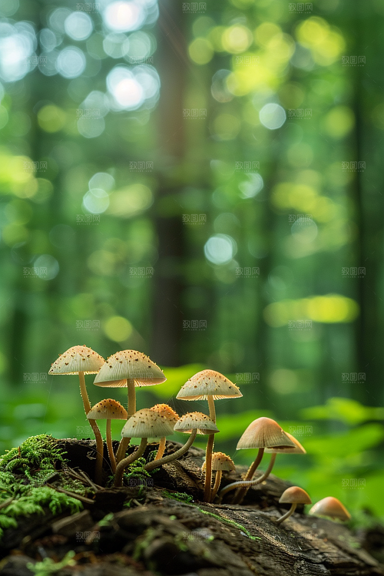蘑菇树林山珍摄影图