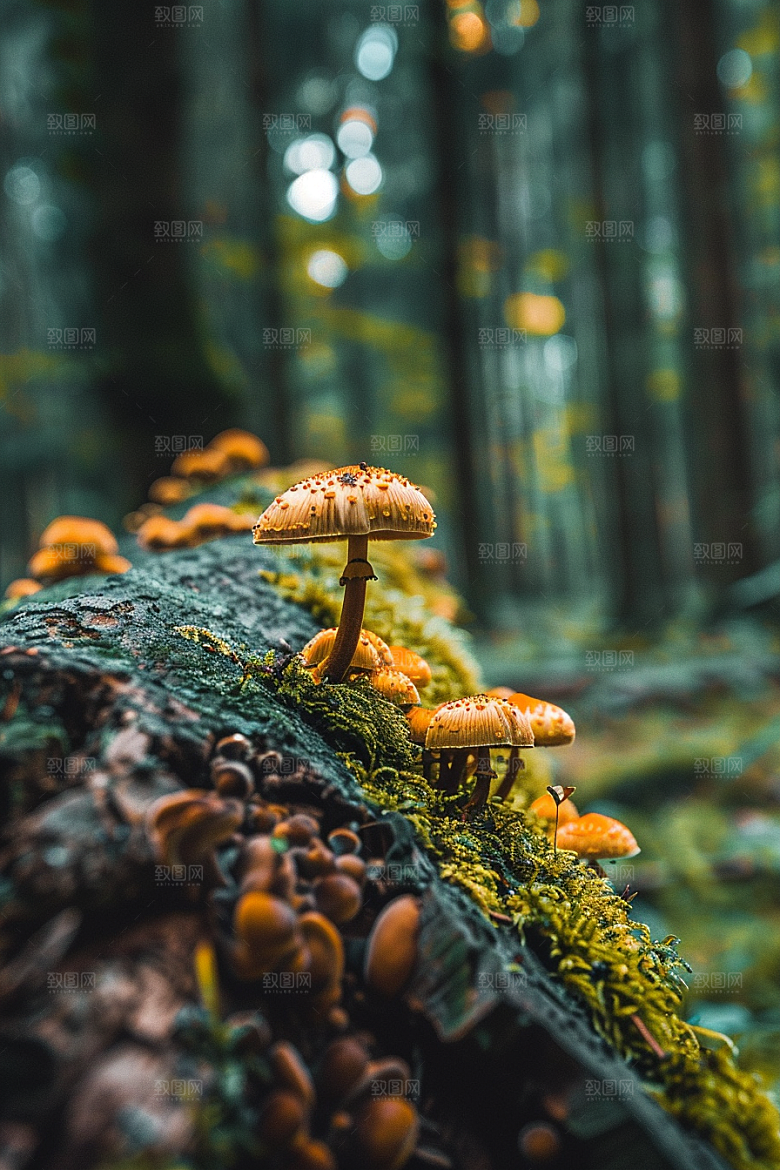 蘑菇雨后山珍摄影图