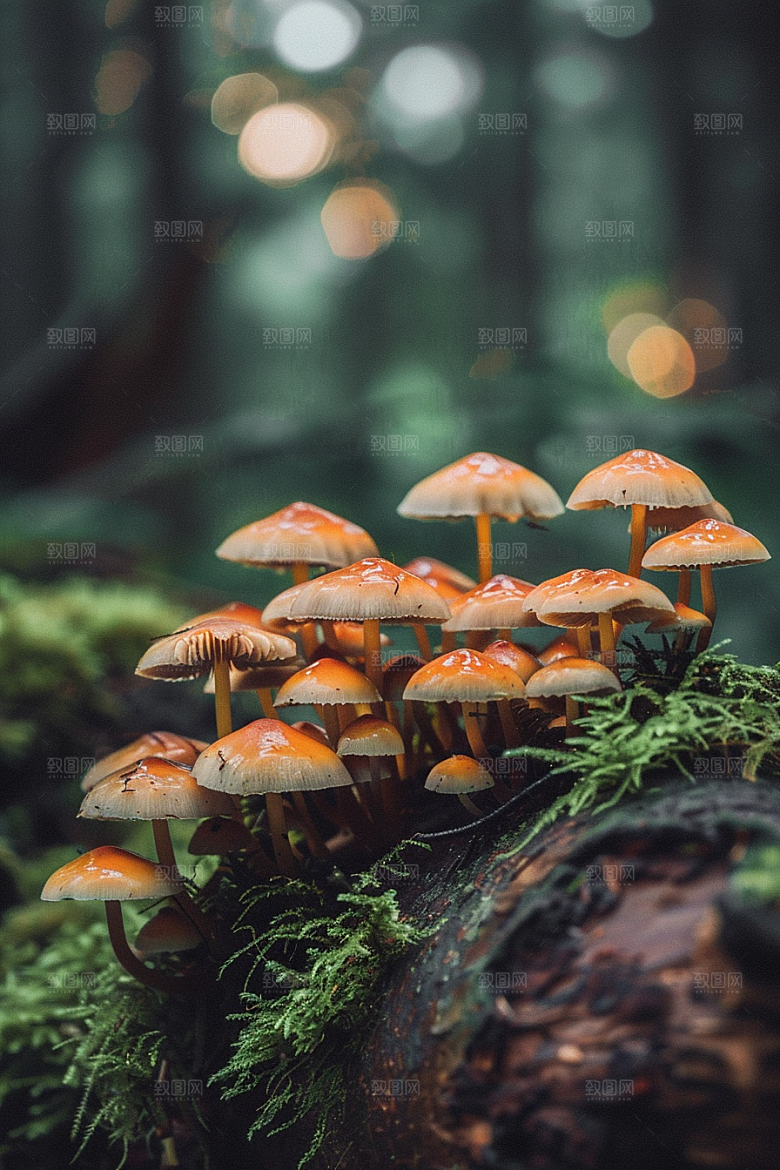 蘑菇自然山林摄影图
