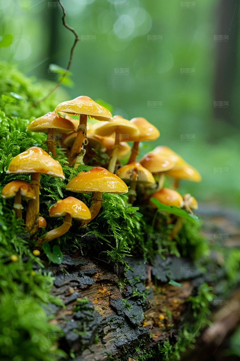 蘑菇云南山林摄影图