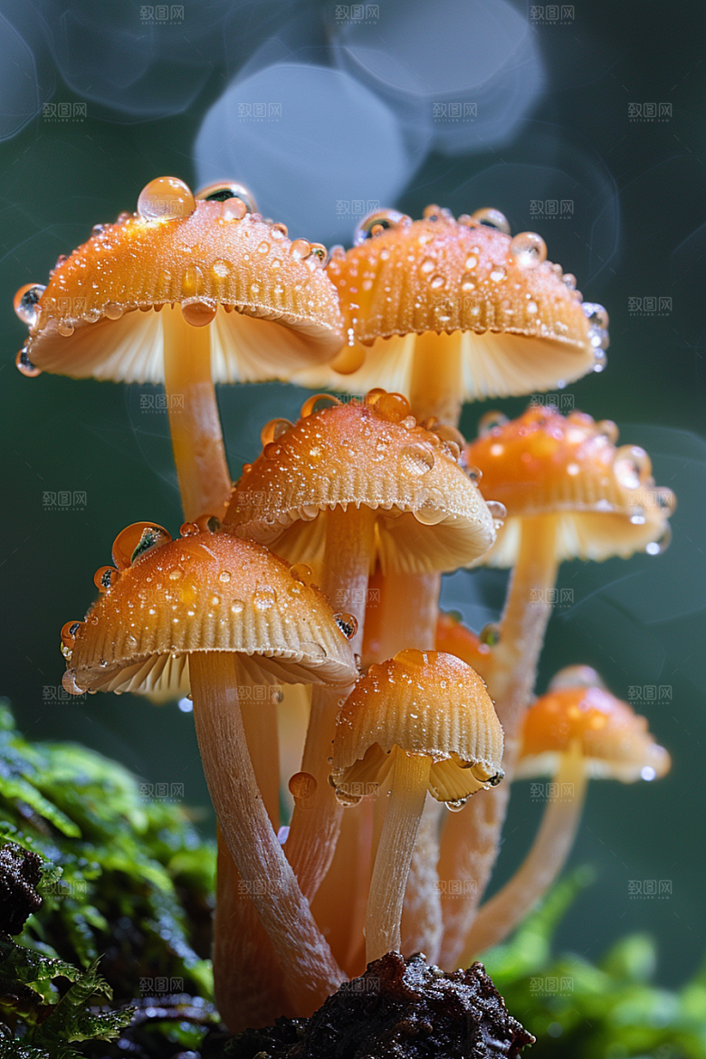 蘑菇鲜美树林摄影图