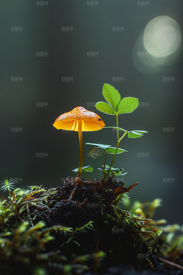 蘑菇山珍清新摄影图