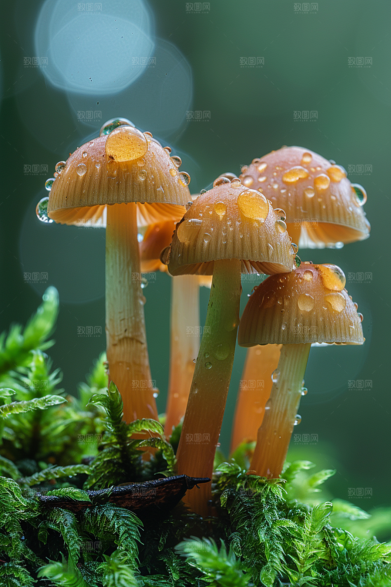 蘑菇树林自然摄影图