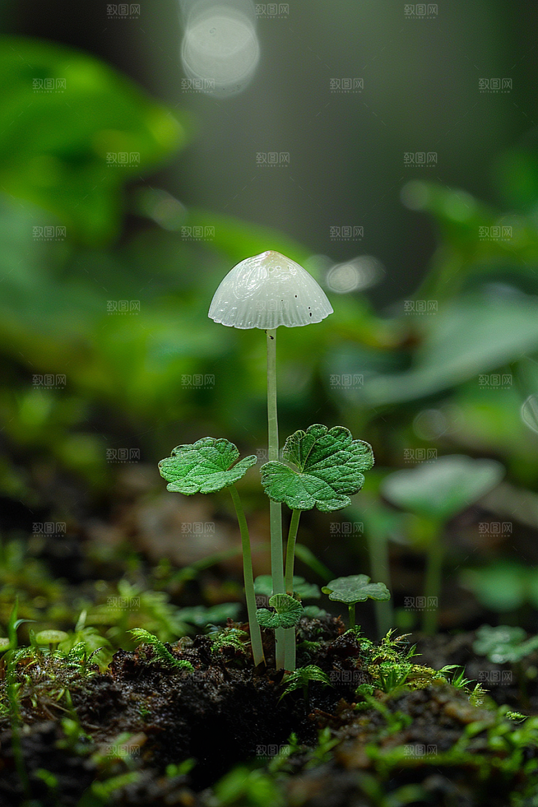 蘑菇雨后菌子摄影图