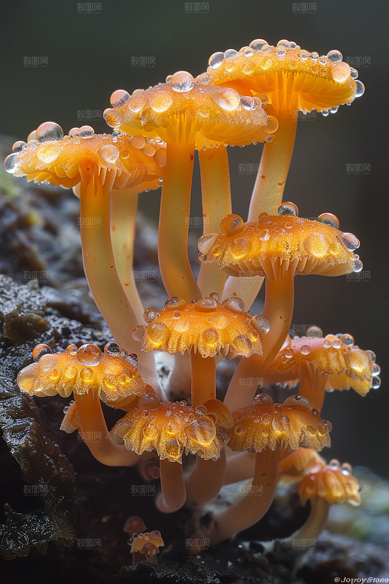 蘑菇高清雨后摄影图