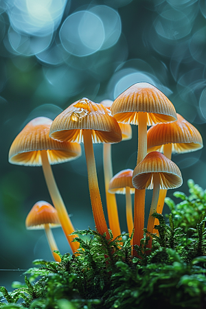 蘑菇雨后菌子摄影图