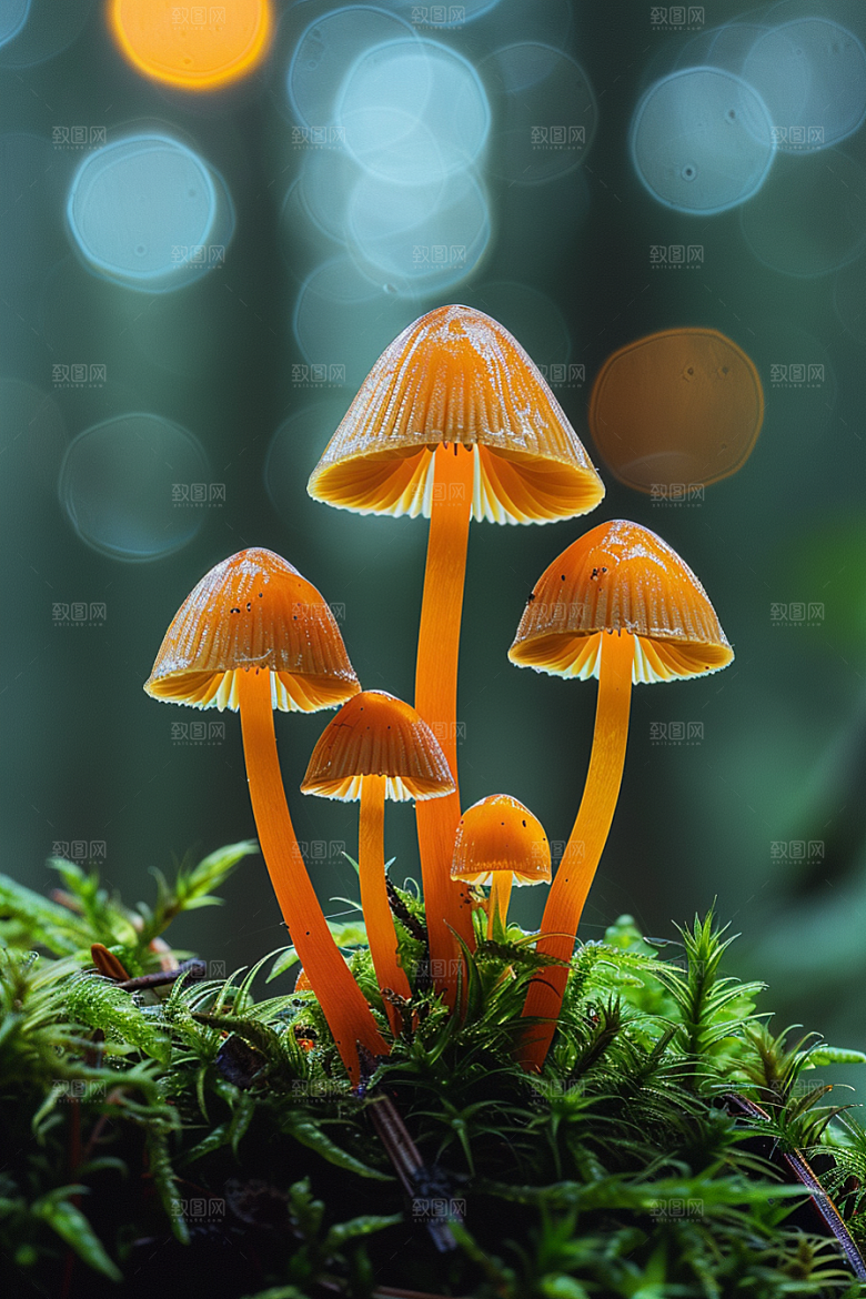 蘑菇雨后食材摄影图