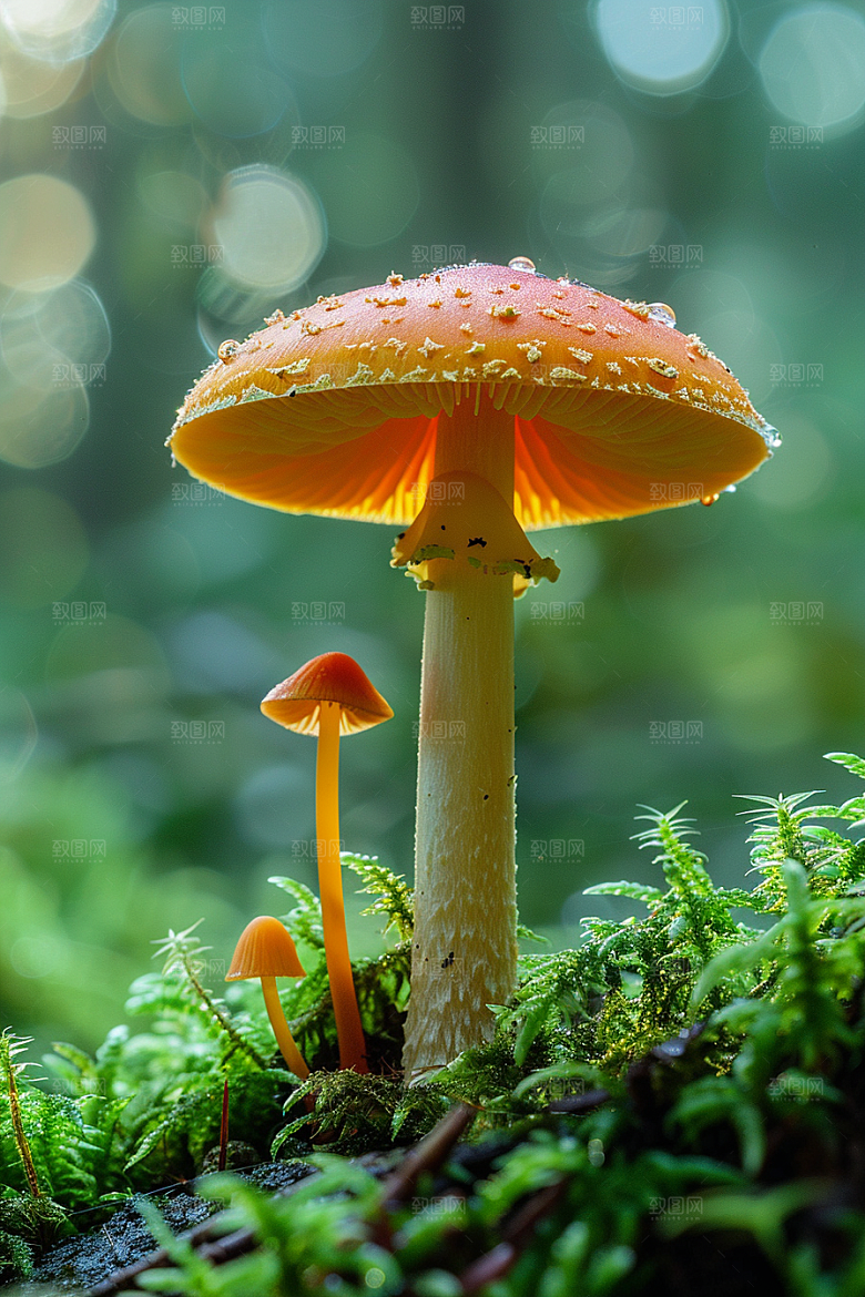 蘑菇树林菌子摄影图