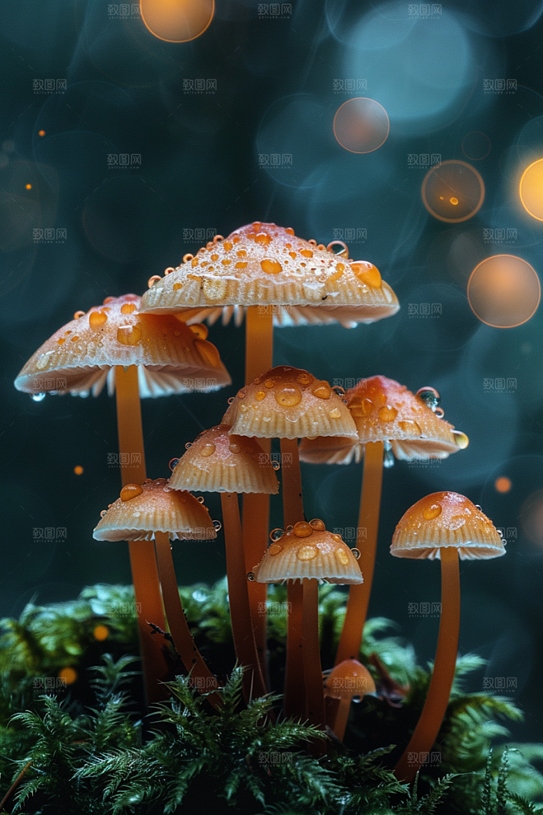 蘑菇新鲜雨后摄影图