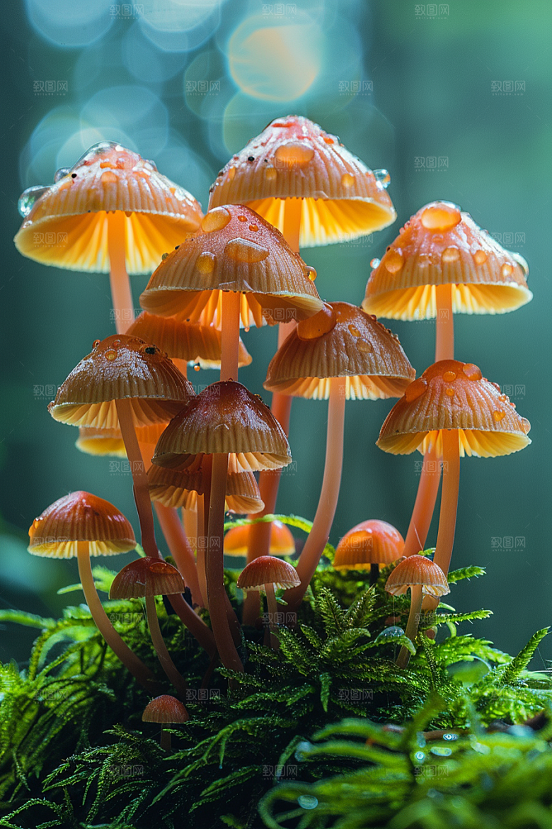 蘑菇菌子雨后摄影图